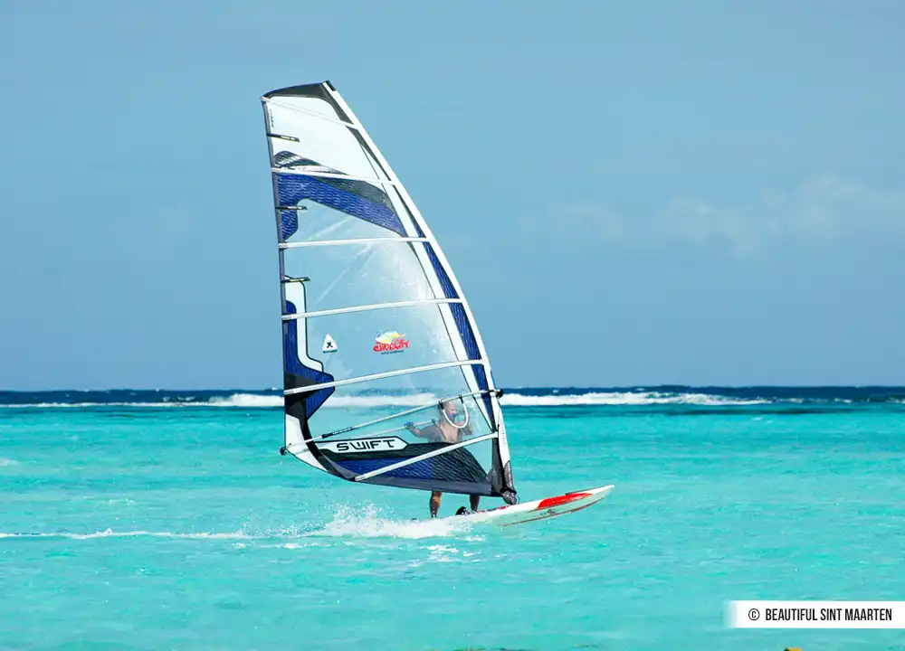 Windsurfen op Sint Maarten